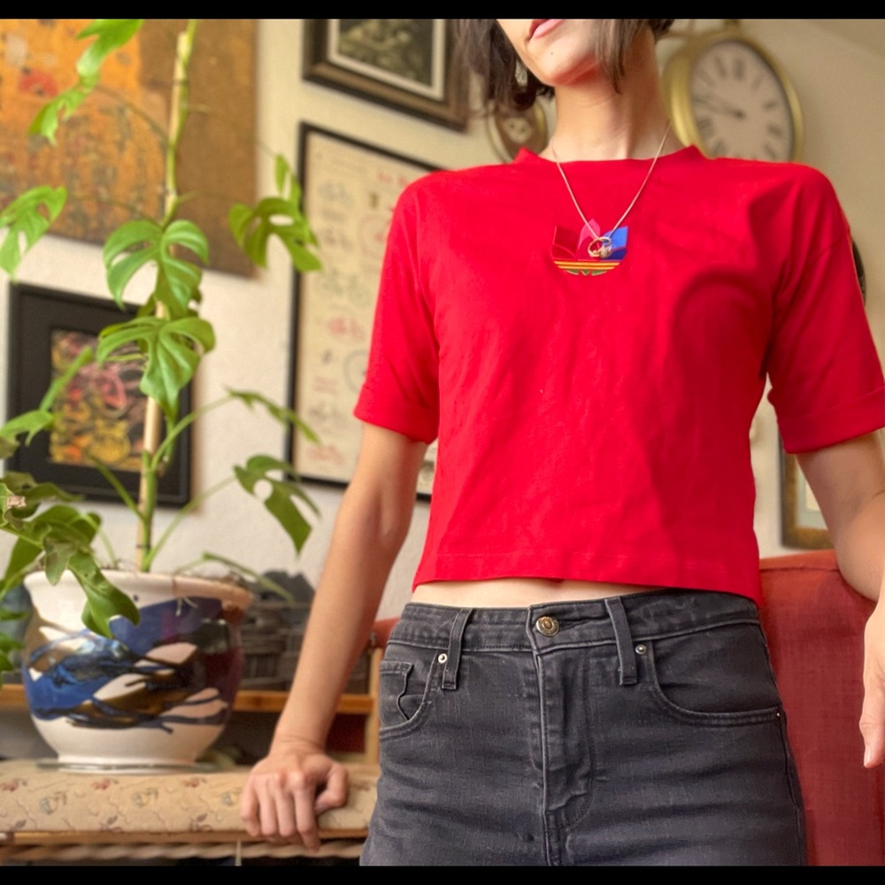 Adidas sleeves crop top